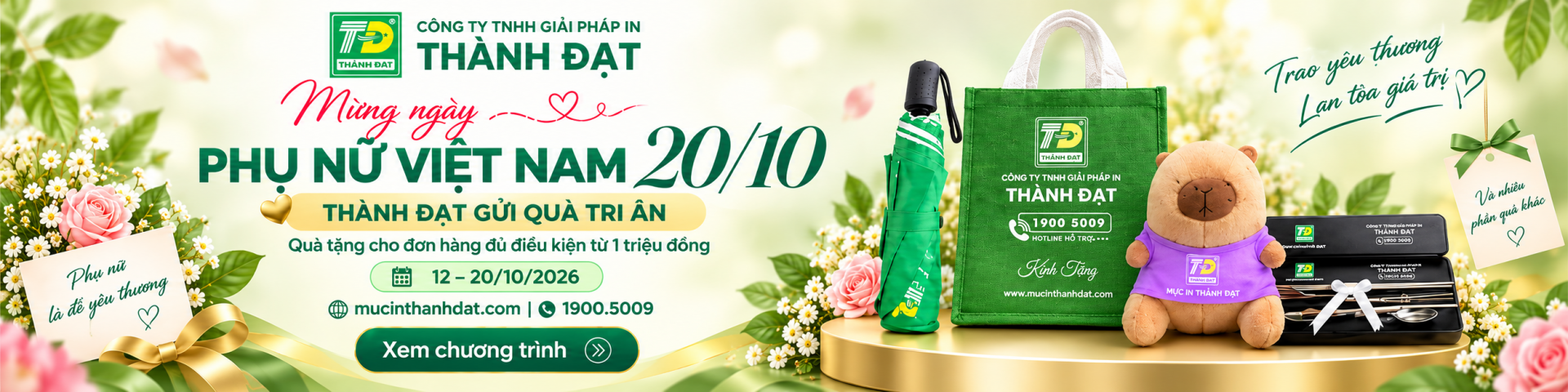 Chương trình ưu đãi 20/10