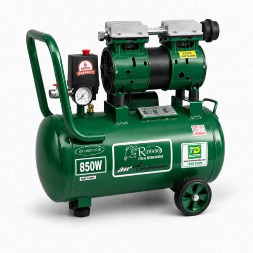 Máy nén khí không dầu Romano 30L công suất 850W