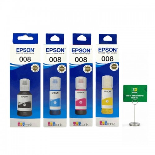 Bộ mực in Epson 008 pigment DURABrite ET gồm 4 màu BK, C, M, Y