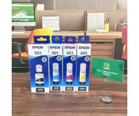 Mực Epson 001 Chính Hãng 4 Màu BK, C, M, Y Dùng Cho Epson L4150, L4160, L6160, L6170, L6190