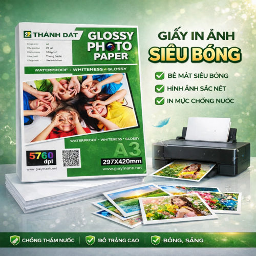 Giấy In Ảnh 2 Mặt A3 Các Định Lượng