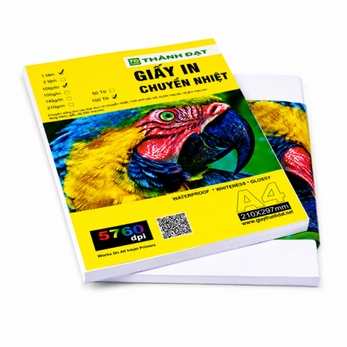Giấy In Chuyển Nhiệt 5 Sao Lên Áo Màu Trắng, Ly Sứ, Dĩa 