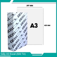 Giấy EXCEL A3 ĐL 70gsm, 80gsm Ram 500 tờ, giá rẻ nhất