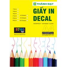 Giấy In Decal A4 Đế Trắng In Ảnh