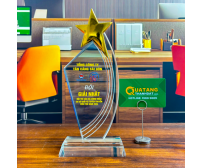 Cúp Thuỷ Tinh Hình Cánh Buồm Đính Ngôi Sao - TD-043