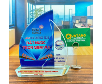 Cúp Thuỷ Tinh Thuyền Buồm 2 Lớp TD-38