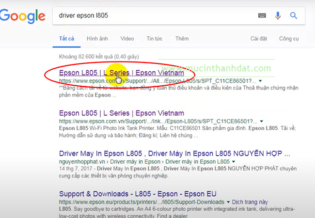 Tôi cần mua đĩa cài đặt driver cho máy in Epson L805 ở đâu?
