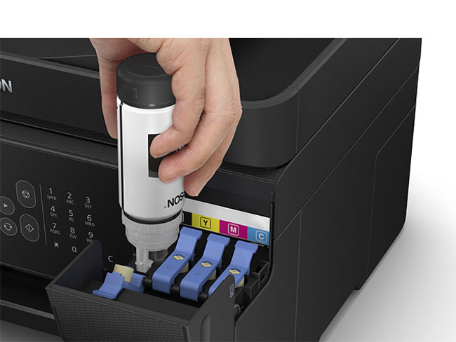 Máy tích hợp hệ thống mực in liên tục giúp in ấn tiết kiệm và tiện lợi