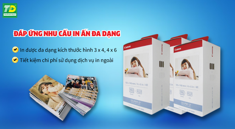 Giấy Canon KP108 phục vụ nhu cầu in ảnh gia đình và in ảnh lấy liền