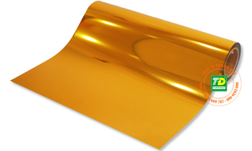 Decal nhiệt hiệu ứng kim loại màu vàng
