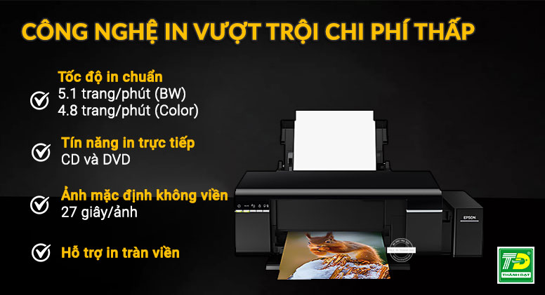 Máy in phun Epson L805 Wi-Fi Photo Ink Tank Printer 