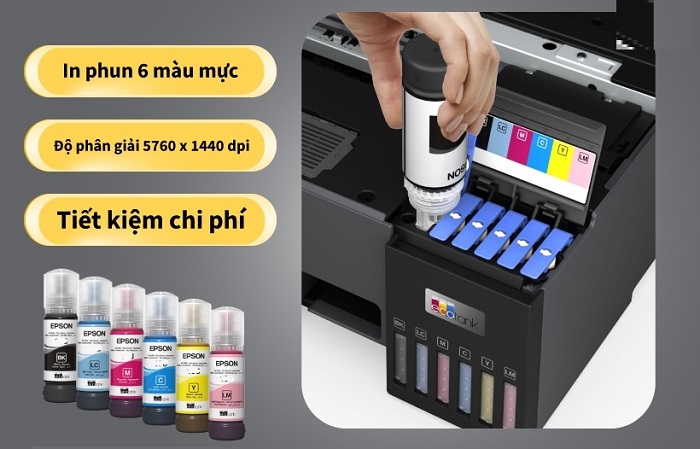 Hướng dẫn cách thay lọ mực in Epson L18050 mới cho máy in