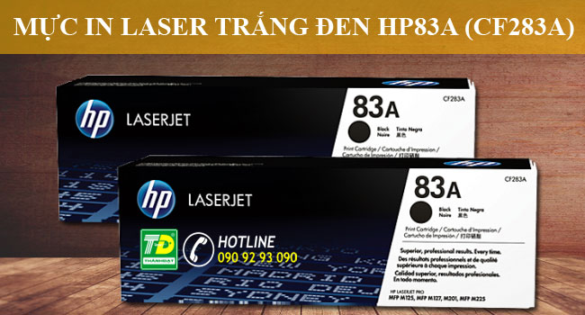 Mực In Laser Trắng Đen HP83A